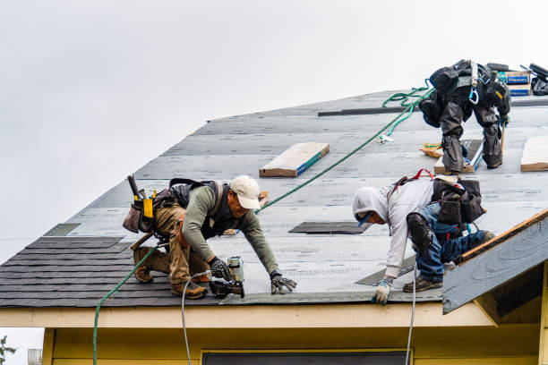 Professional Gutter Installation technician working in Eddyville, OR